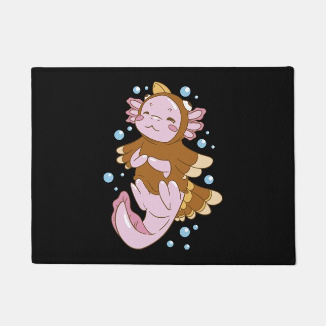 Turkey Disguise Axolotl Fun Doormat (Front)