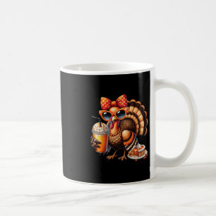 Turkey Drinking Coffee Bow Thanksgiving Womens Tur Mug