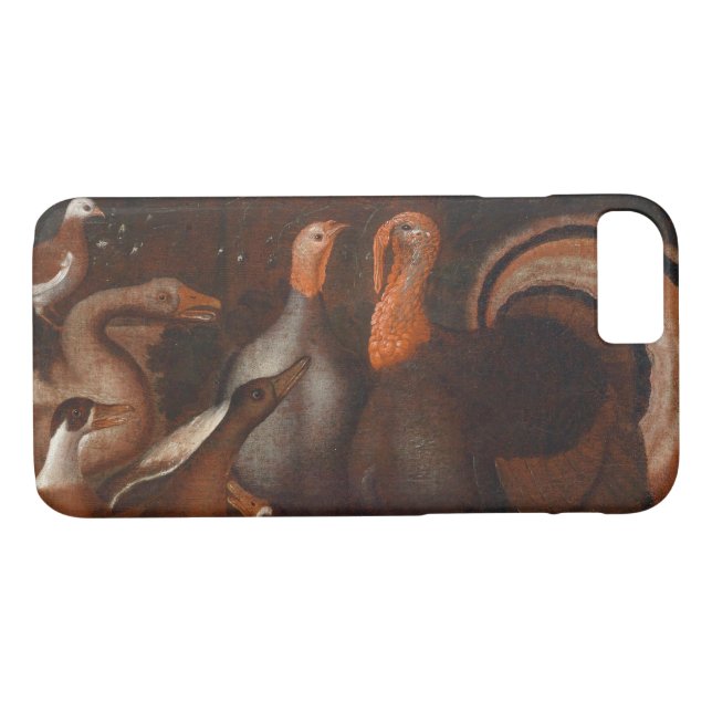 Turkey Ducks Pigeon Thanksgiving H iPhone case (Back (Horizontal))