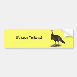 Turkey:  Eastern Wild Tom Bumper Sticker