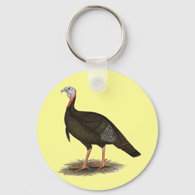 Turkey:  Eastern Wild Tom Keychain (Front)