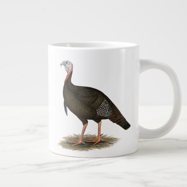 Turkey:  Eastern Wild Tom Large Coffee Mug (Right)
