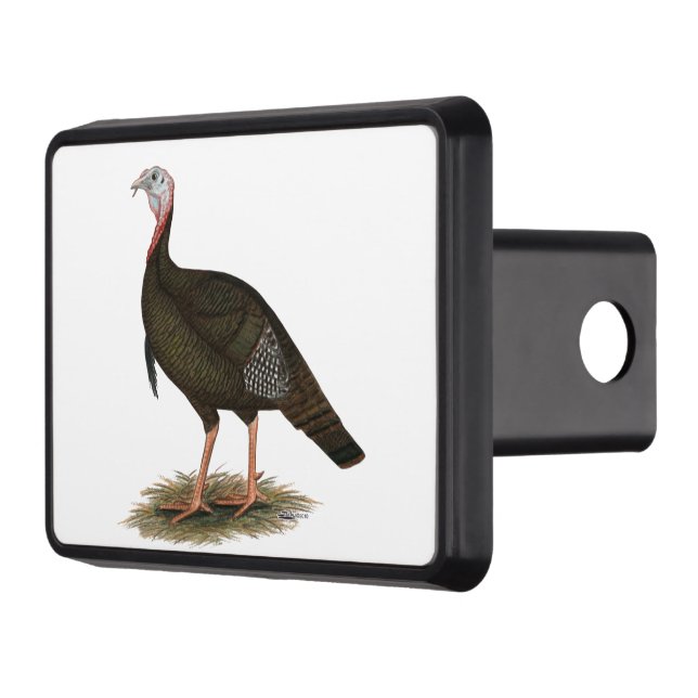 Turkey:  Eastern Wild Tom Trailer Hitch Cover (Left)