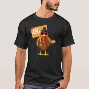 Turkey Eat Pizza Adult Vegan Kids Thanksgiving 1 T-Shirt
