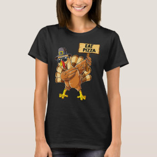 Turkey Eat Pizza Adult Vegan Kids Thanksgiving 3 T-Shirt