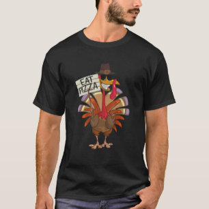 Turkey Eat Pizza Adult Vegan Kids Thanksgiving 5 T-Shirt