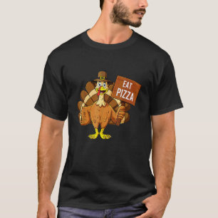 Turkey Eat Pizza Adult Vegan Kids Thanksgiving 7 T-Shirt