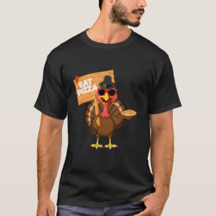 Turkey Eat Pizza Adult Vegan Kids  Thanksgiving s T-Shirt