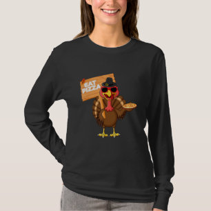 Turkey Eat Pizza Adult Vegan Kids Thanksgiving s T-Shirt