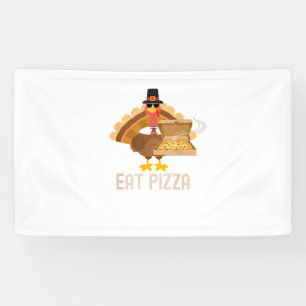 Turkey Eat Pizza Shirt Adult Vegan Kids Funny Than Banner