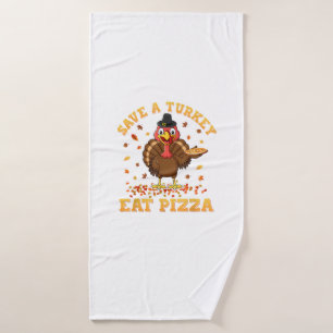 TURKEY EAT PIZZA Shirt Adult Vegan Kids Funny Than Bath Towel