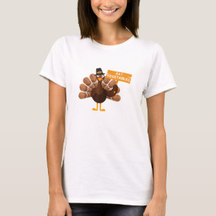 Turkey Eat Vegetables - Funny Vegan Thanksgiving T-Shirt