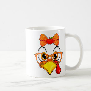 Turkey Face Apple Coquette Fall Thanksgiving Costu Coffee Mug