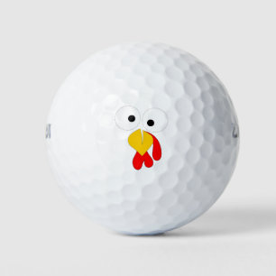 Turkey Face - Funny Thanksgiving Golf Balls