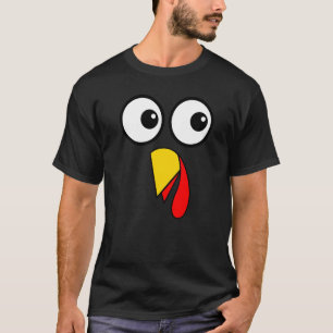 Turkey Face Thanksgiving Costume Turkey Trot Runni T-Shirt