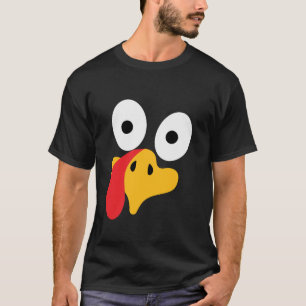 Turkey Face Thanksgiving Cute Turkey Fall Thanksgi T-Shirt