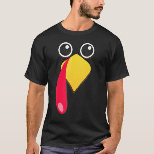 Turkey Face Thanksgiving Matching Outfit Family Go T-Shirt