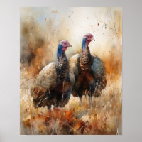 Turkey Farm Animal Art Print Poster