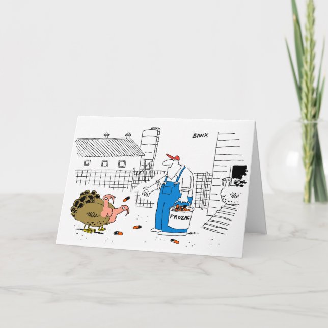 Turkey farm Christmas card (Front)