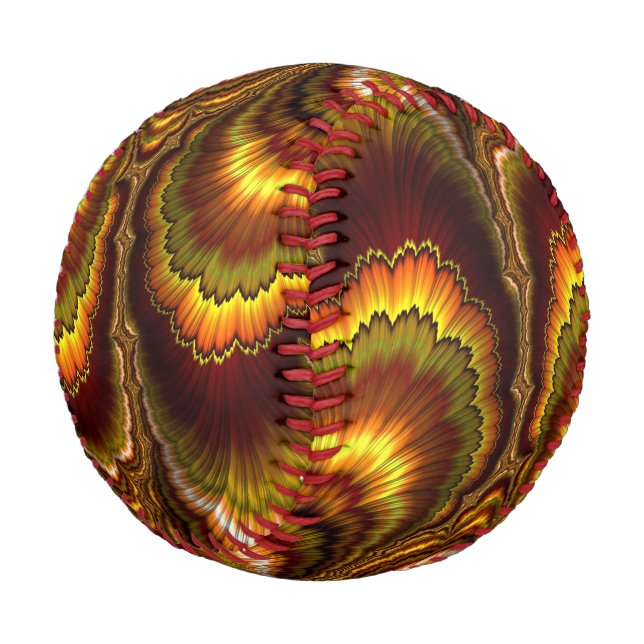 Turkey Feather Fractal Baseball (Angled)
