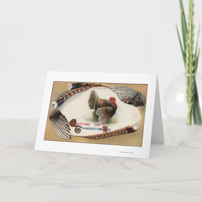 Turkey Feathers Holiday Card (Front)