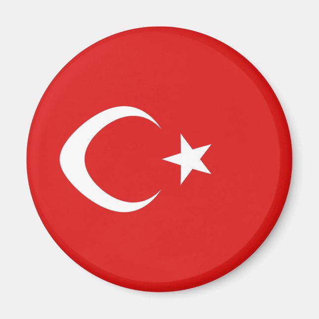 Turkey Fisheye Flag Magnet (Front)