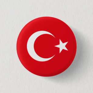 Turkey Flag 1 Inch Round Button