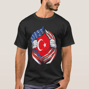 Turkey Flag American Proud Of My Turkish Heritage T-Shirt
