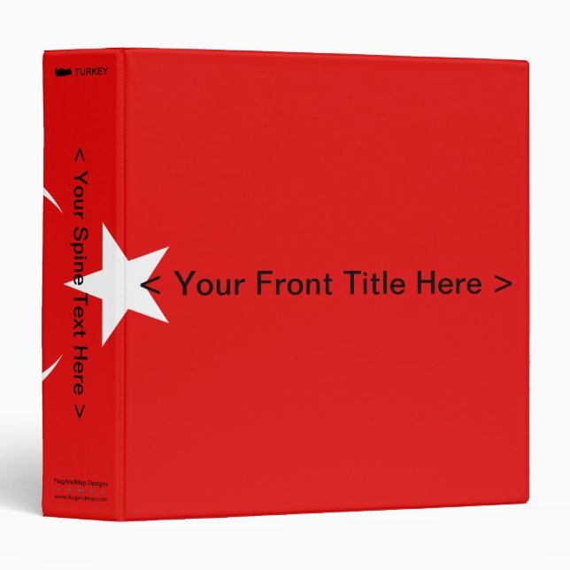 Turkey Flag Binder (Front/Spine)