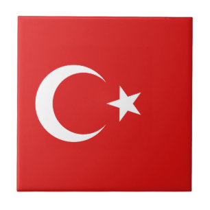Turkey Flag Ceramic Tile
