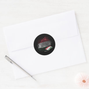 Turkey flag classic round sticker
