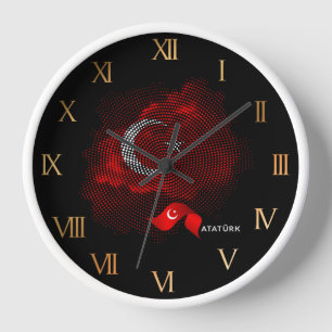 Turkey flag clock