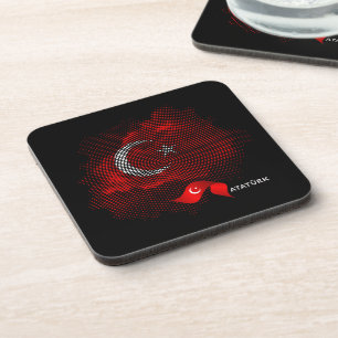 Turkey flag coaster