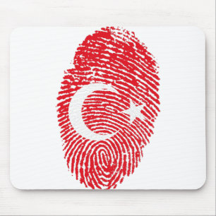 Turkey Flag Fingerprint Country Pride Identity Mouse Pad
