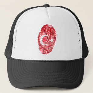 Turkey Flag Fingerprint Country Pride Identity Trucker Hat