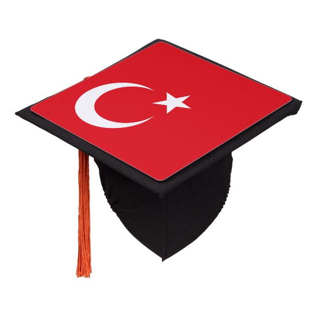 Turkey Flag Graduation Cap Topper (Angled)