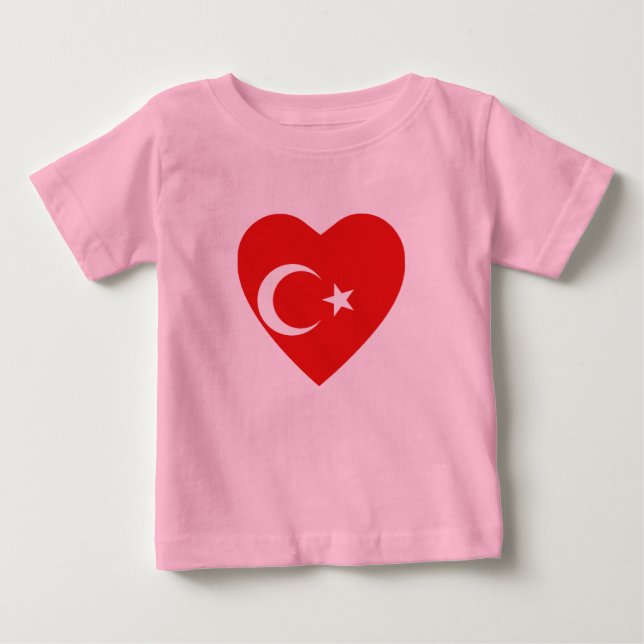 Turkey Flag Heart T-Shirt (Front)