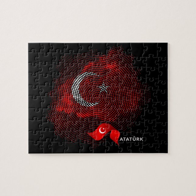 Turkey flag jigsaw puzzle (Horizontal)