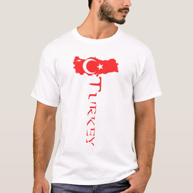 Turkey Flag Map T-Shirt (Front)