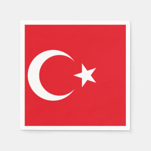Turkey flag napkin
