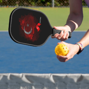 Turkey flag pickleball paddle