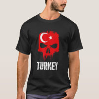 Turkey Flag Skull Turkish Pride Patriotic