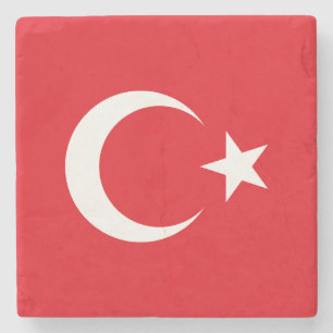 Turkey Flag Stone Coaster