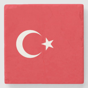 Turkey Flag Stone Coaster