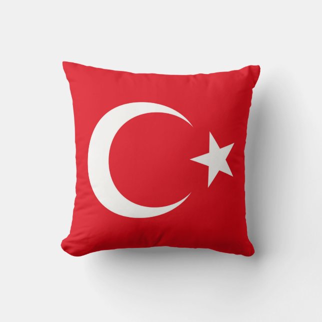 Turkey Flag Throw Pillow (Front)