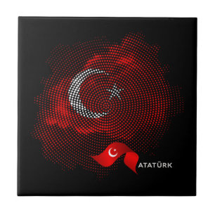 Turkey flag tile