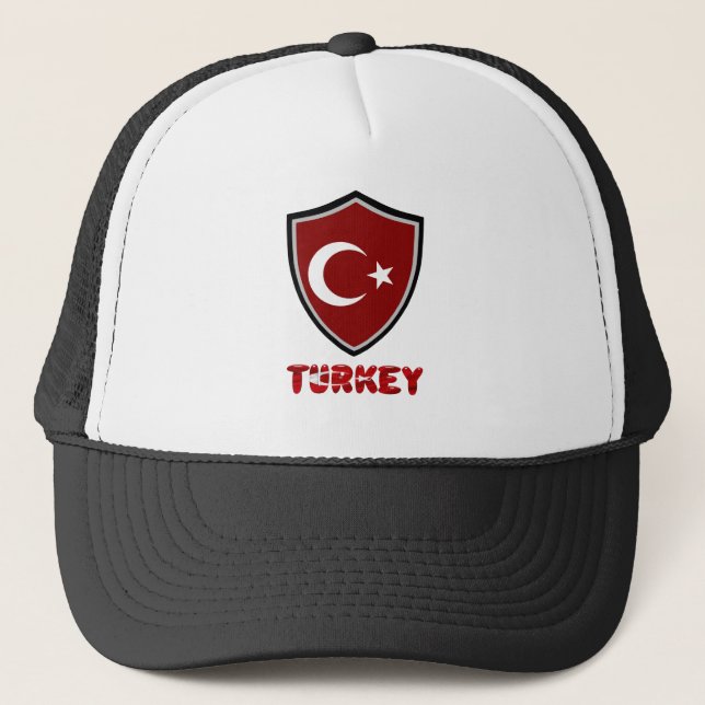 Turkey flag trucker hat (Front)