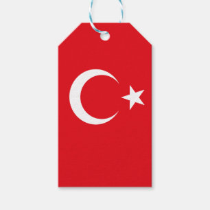 Turkey flag Turkish Gift Tags