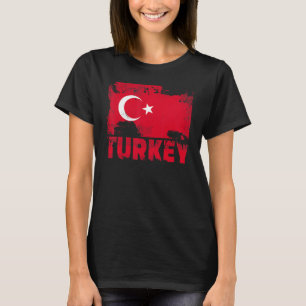 Turkey Flag Vintage Distressed Turkish Grunge Trav T-Shirt