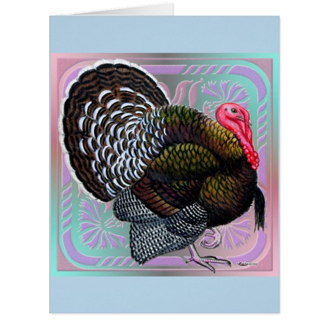 Turkey:  Floral Bronze Tom (Front)